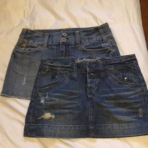 2 for 1! American Eagle Jean Mini Skirts